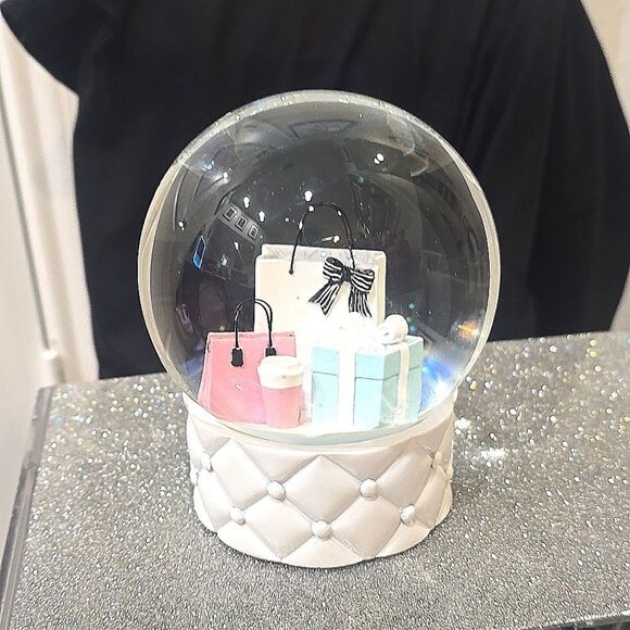 At Home Shopping , Tiffany's, & Lattes Glitter Snow Globe - Picture 3 of 8